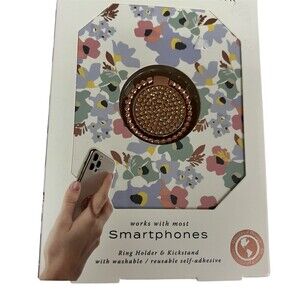 Plum Pretty Sugar Smartphone Ring Holder Kickstand Rhinestone Rose Gold